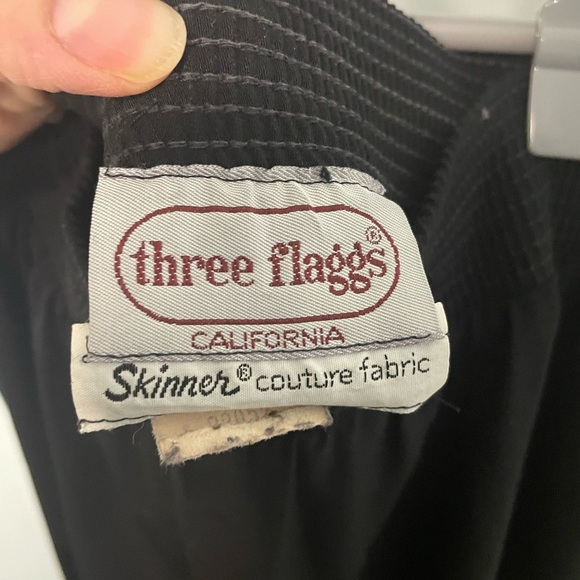 Three‎ Flaggs vintage VTG Elegant Black Skirt SIZE 10 - Picture 6 of 9